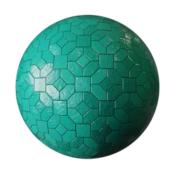 Teal Irregular Stone Tiles