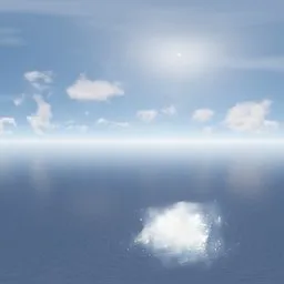 Clear Blue Ocean Sky HDRI