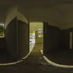 Unrenovated house at night