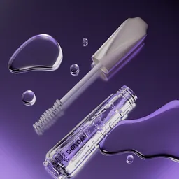Gel mascara with liquid splashes