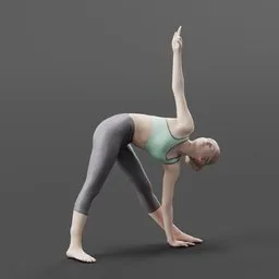 Woman Doing Yoga Pose Static