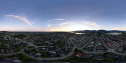 Aerial City Sunset Sky