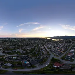 Aerial City Sunset Sky