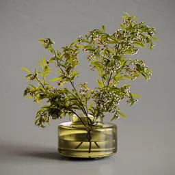 Vase with Flower Branches