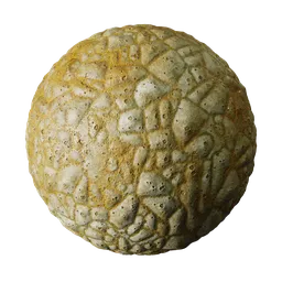 Weathered Yellow Cracked Ceramic Glaze