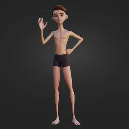 Stylized Teenage Male Base Character