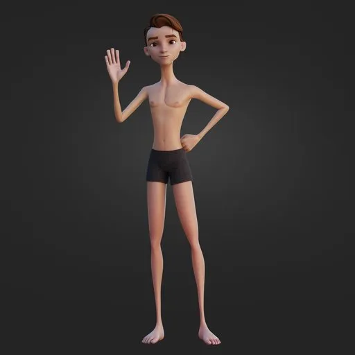 Stylized Teenage Male Base Character