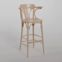 135 Barstool B0 - natural varnish