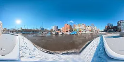 Winter Street With Wet Asphalt
