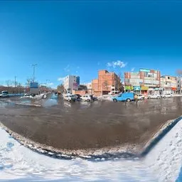 Winter Street With Wet Asphalt