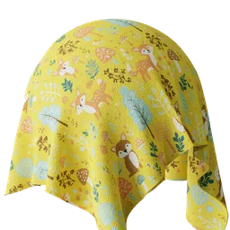 Fabric pattern (Yellow) for children
