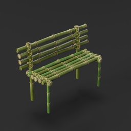 Garden bamboo bench