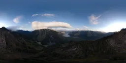 Aerial Mountain Sunset