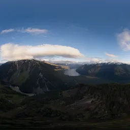 Aerial Mountain Sunset