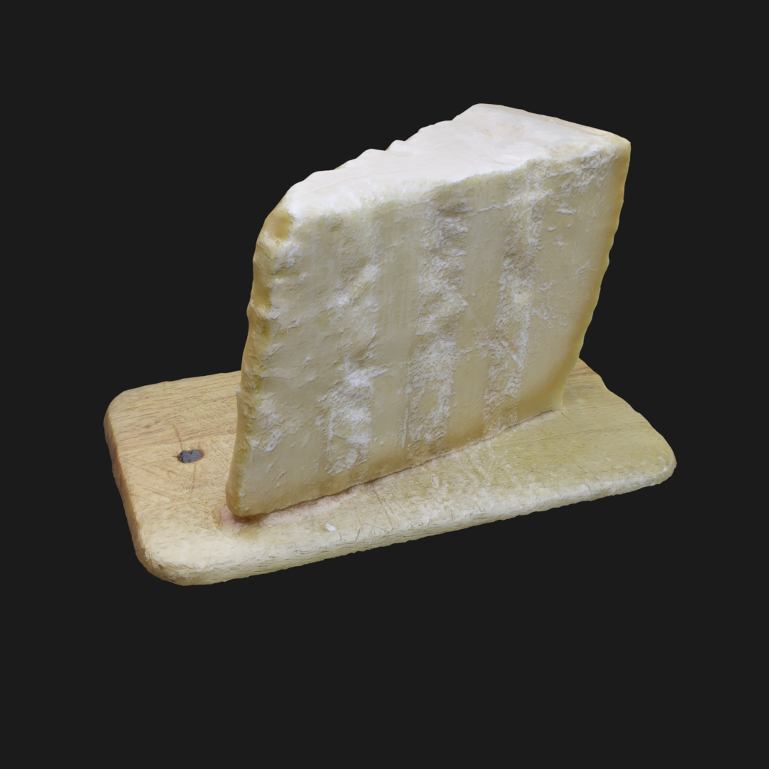 Photoscanned Parmesan Cheese 001 FREE 3D Food models BlenderKit