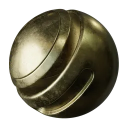 Shabby yellow glossy metal