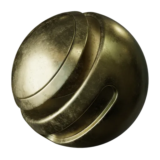 Shabby yellow glossy metal