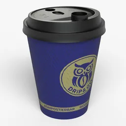 Coffee to go paper cup blue