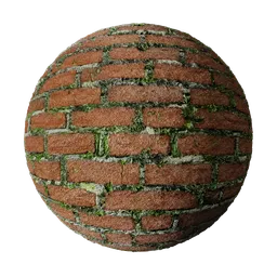 Brick Stone Moss Wall