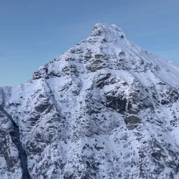 Large Snow Mountain Peak Scan