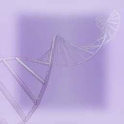 Stylized anime style DNA Double Helix