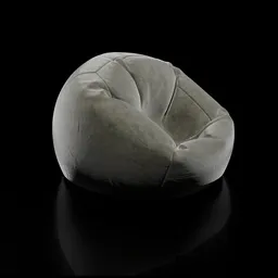 Bean Bag Gray Velvet