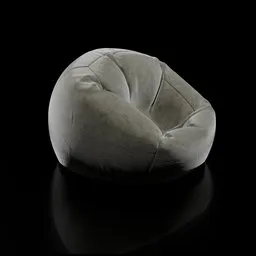 Bean Bag Gray Velvet