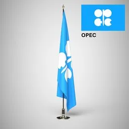 OPEC Ceremonial flag on stand