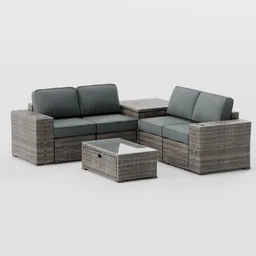 Outdoor Wicker Sectional Sofa Set