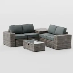 Outdoor Wicker Sectional Sofa Set