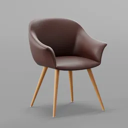 Simple leather chair