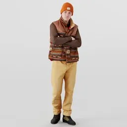 Guy in a Vest with Crossed Arms