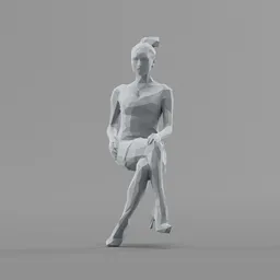 Lowpoly Female Sitting