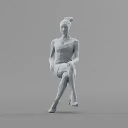 Lowpoly Female Sitting