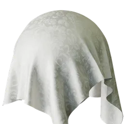 Floral White Jacquard