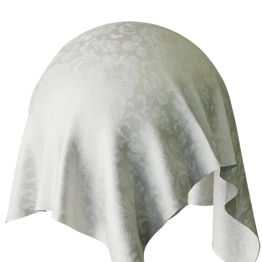 Floral White Jacquard