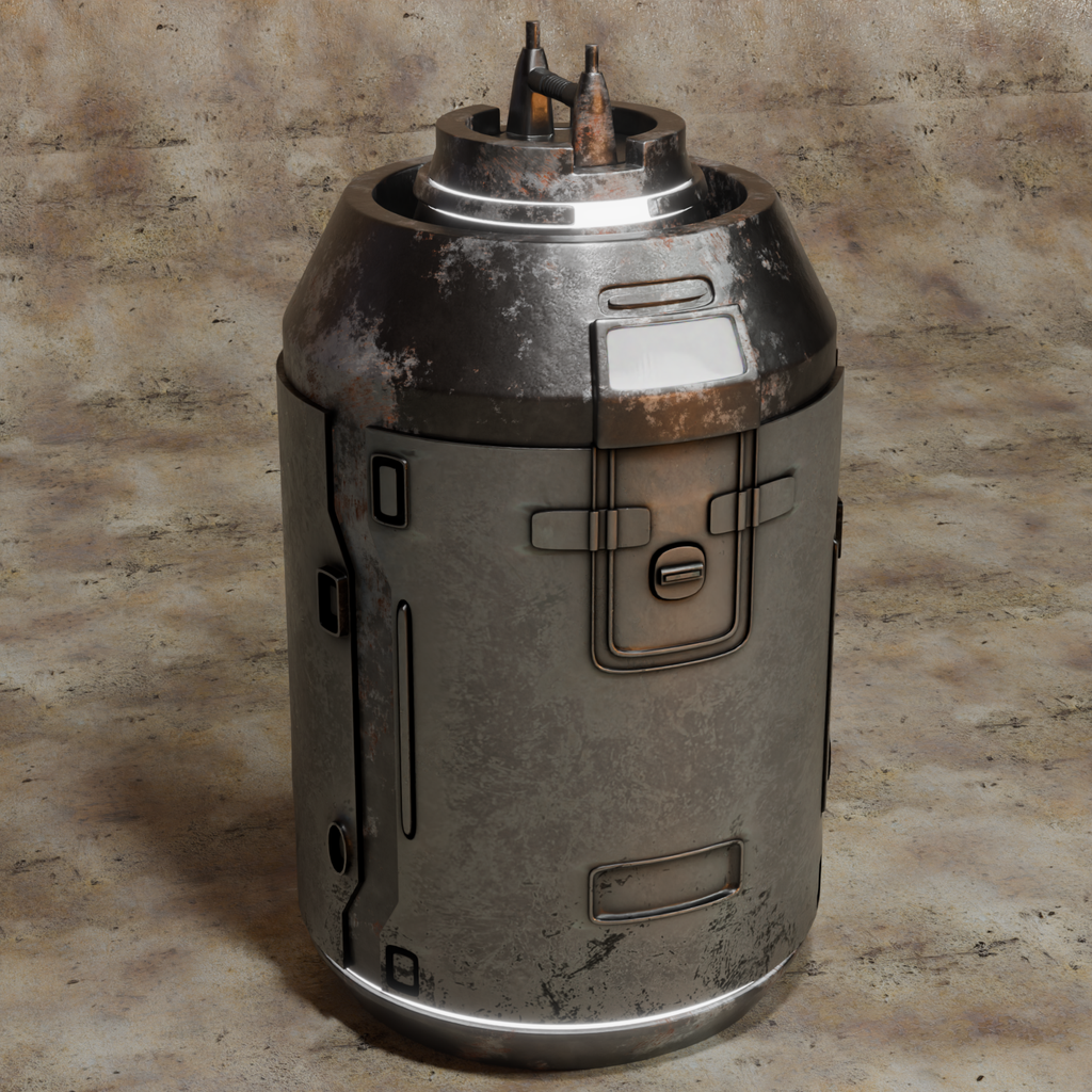 Void Explosive Barrel | FREE Sci-Fi Weapons models | Blendkit