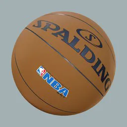 Highly detailed Spalding NBA basketball 3D model for Blender, perfect for sports and gaming visuals.