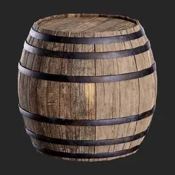 Aged Wooden Barrel