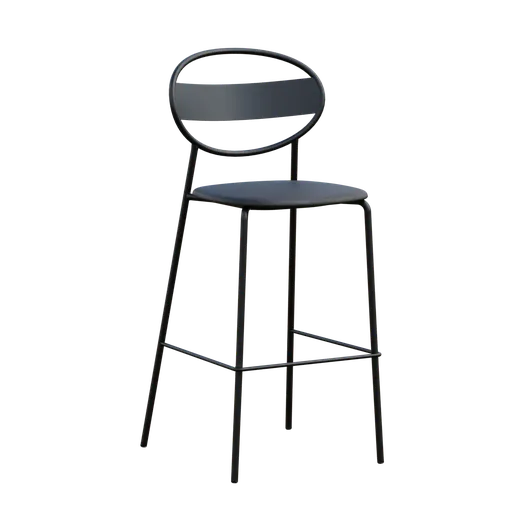 High-quality 3D bar chair model inspired by B&T Design, featuring 1K textures, perfect for Blender architectural renderings.
