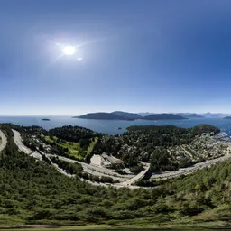 Aerial Sunny Day on Coast