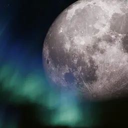 Aurora Fog Moon