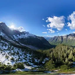 Mountain Landscape Sunny Aerial