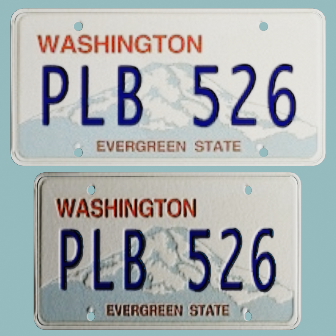 Washington Licence plate PL | FREE 3D Vehicle Parts models | BlenderKit