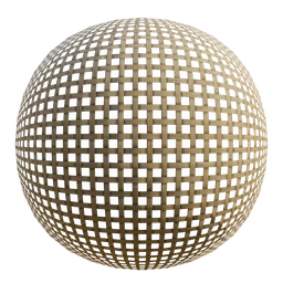 Highly detailed 3D render of a seamless wicker rattan material suitable for Blender PBR texturing.