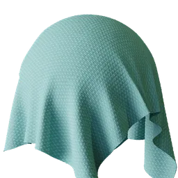 Cyan Waffle Fabric
