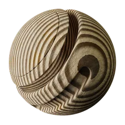 Procedural Ribbed Wood Surface