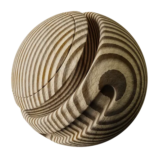 Procedural Ribbed Wood Surface