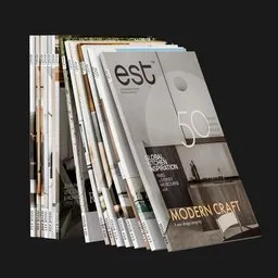 Leaning Interior Design Book Stack