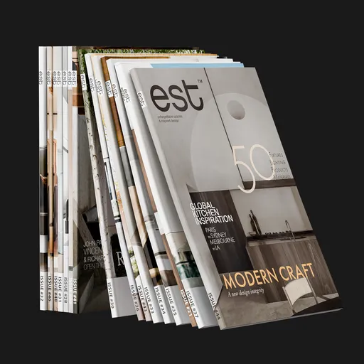 Leaning Interior Design Book Stack
